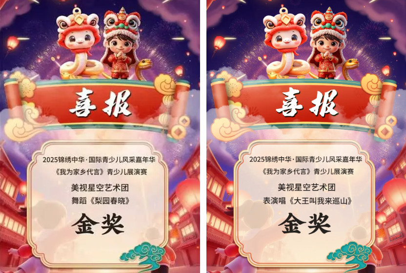 美視星空藝術團斬獲雙金獎丨榮耀綻放,逐夢前行